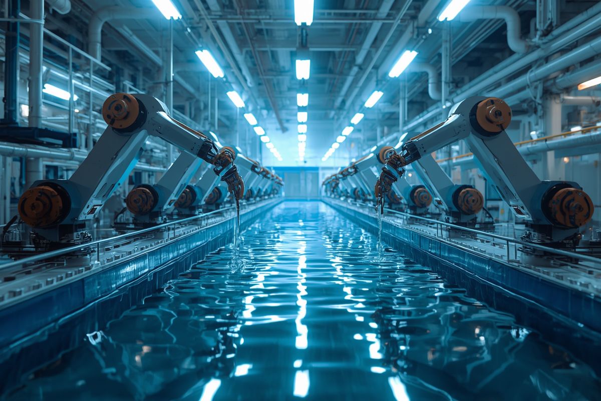Diagram explaining AI water leak detection workflow