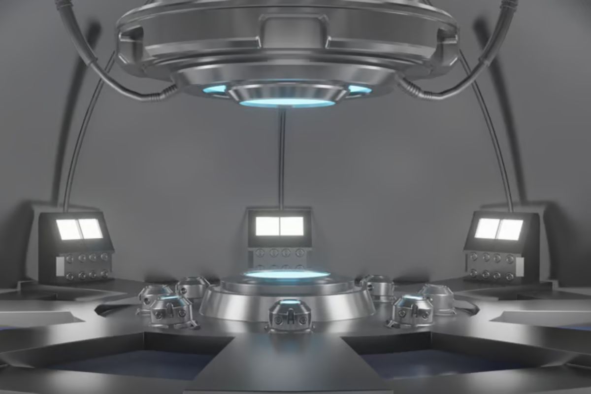 Featured digital twin visualization showing virtual machine model with real-time sensor data overlay